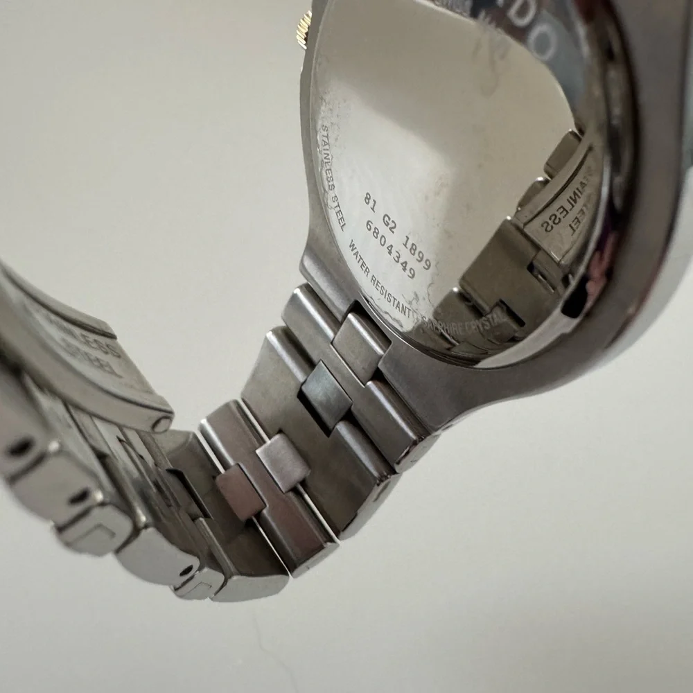 Movado Museum Classic Two Tone Swiss Watch Sapphire Crystal Minimalist